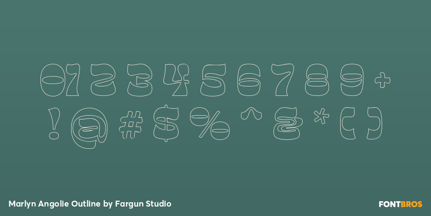 Marlyn Angolie Outline Font Poster #4