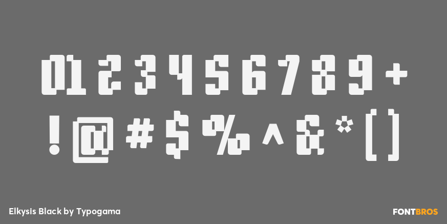 Elkysis Black Font Poster #1