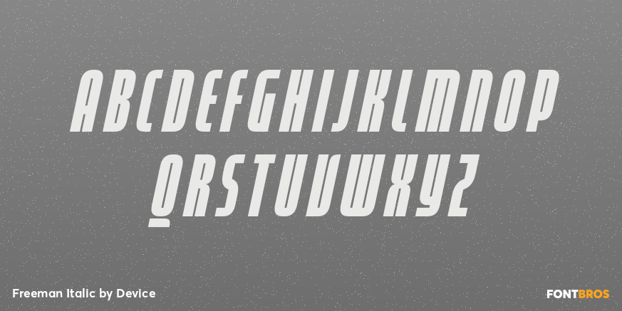 Freeman Italic Font Poster #2