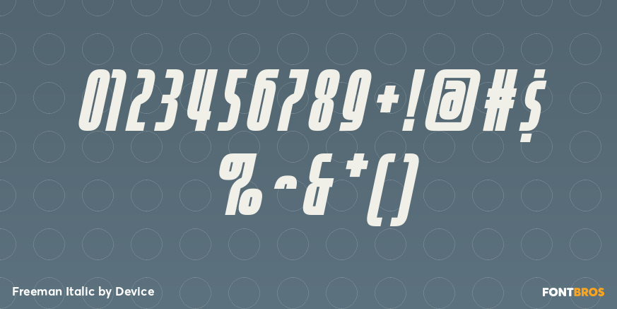 Freeman Italic Font Poster #4