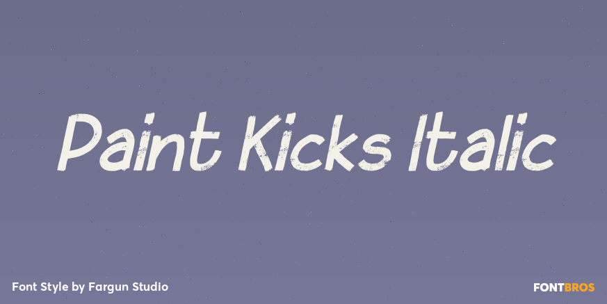 Paint Kicks Italic Poster
