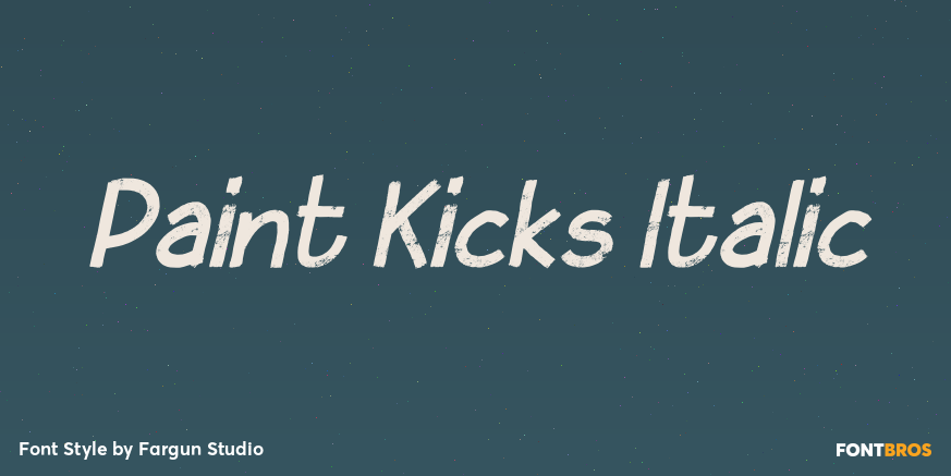 Paint Kicks Italic Poster