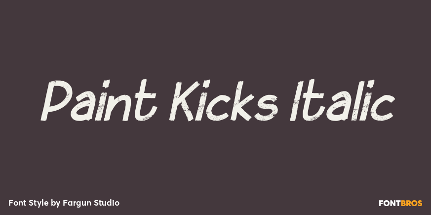Paint Kicks Italic Poster