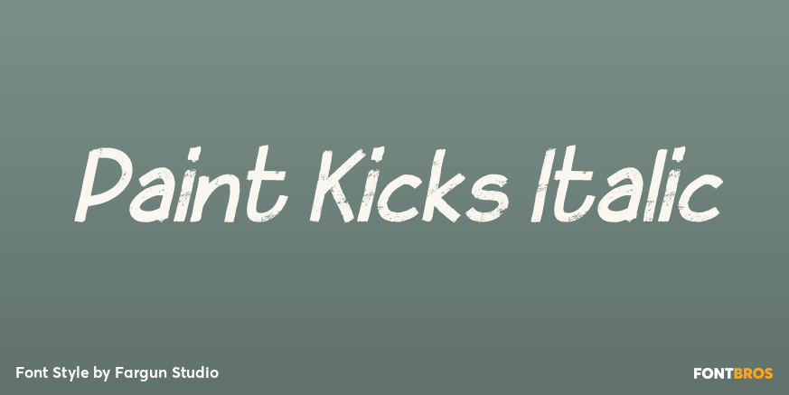 Paint Kicks Italic Poster