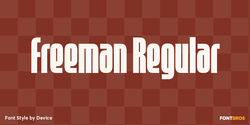 Freeman Regular Font Poster #1