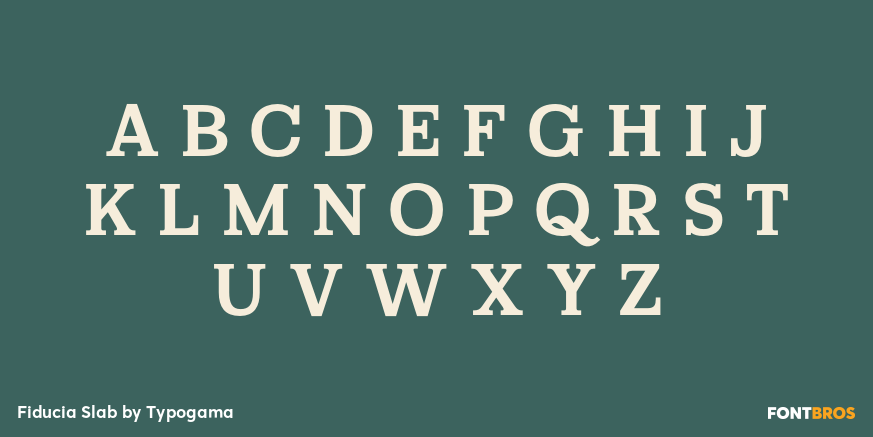Fiducia Slab Font Poster #2