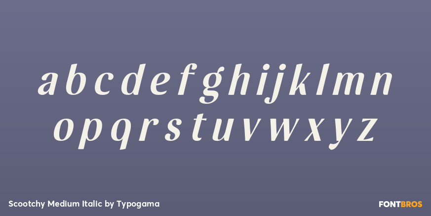 Scootchy Medium Italic Font Poster #3