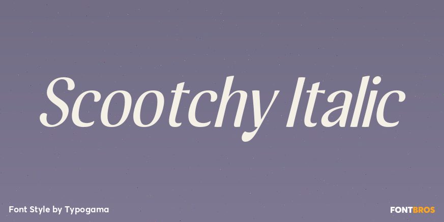 Scootchy Italic Font Poster #1