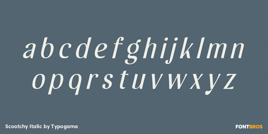 Scootchy Italic Font Poster #3