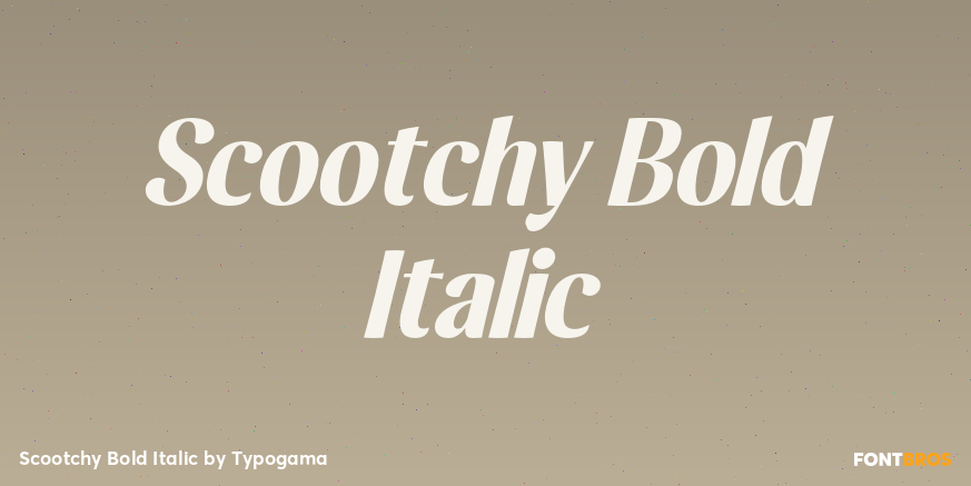Scootchy Bold Italic Font Poster #1