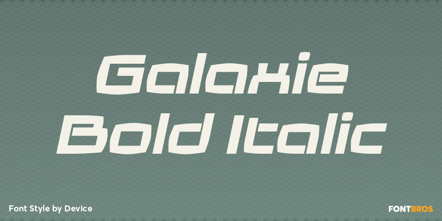 Galaxie Bold Italic Poster