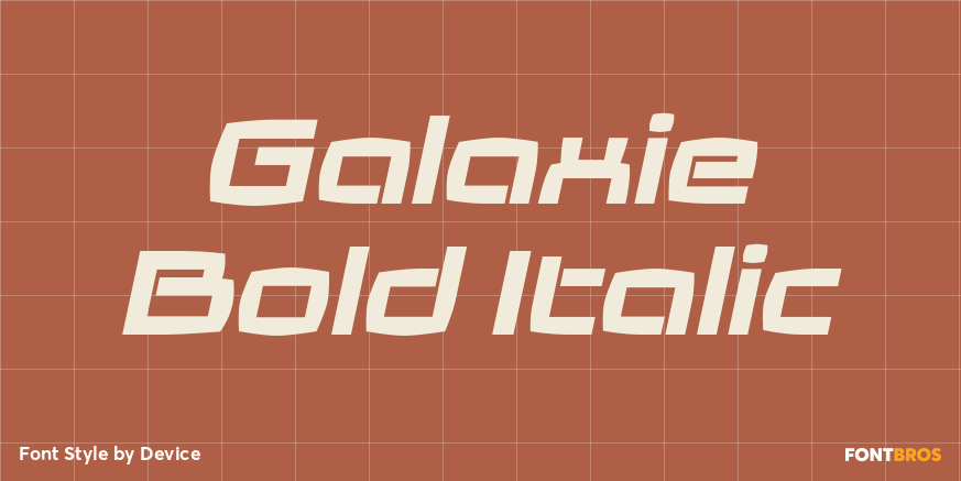 Galaxie Bold Italic Poster