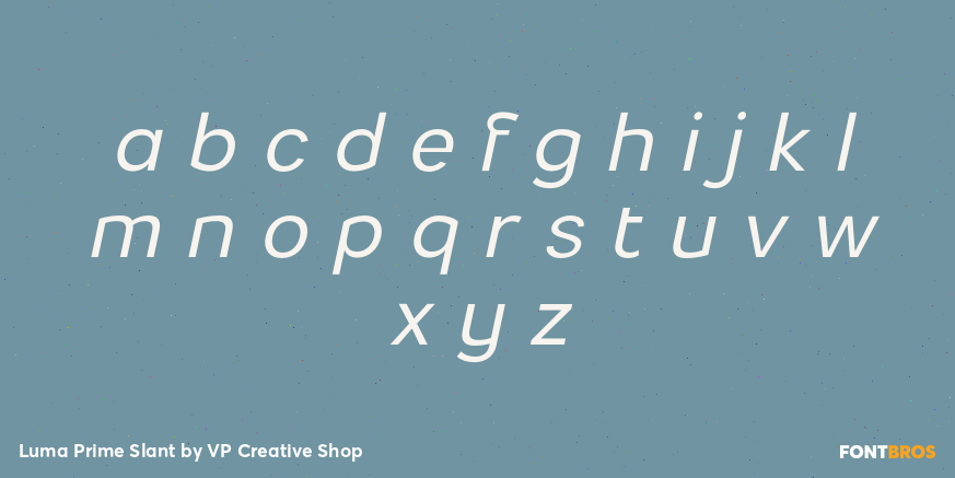 Luma Prime Slant Font Poster #3