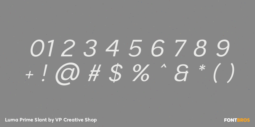 Luma Prime Slant Font Poster #4