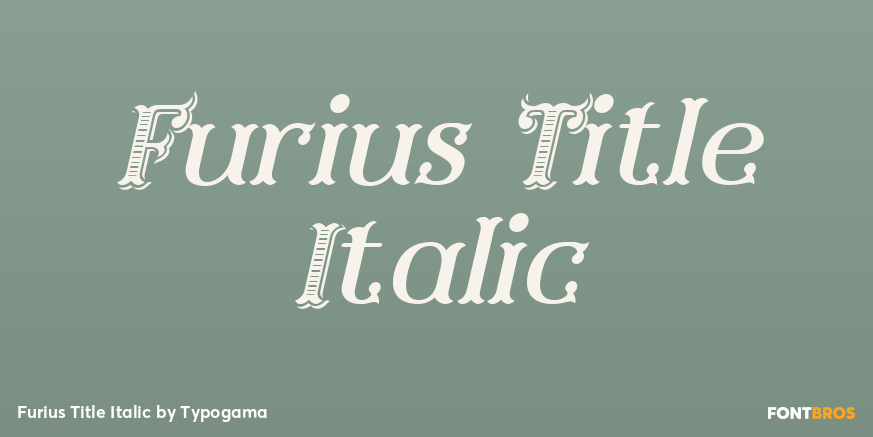 Furius Title Italic Font Poster #1