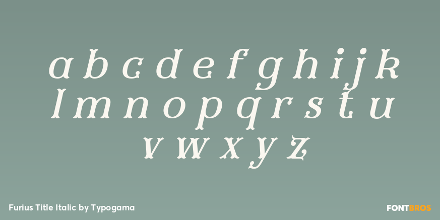 Furius Title Italic Font Poster #3