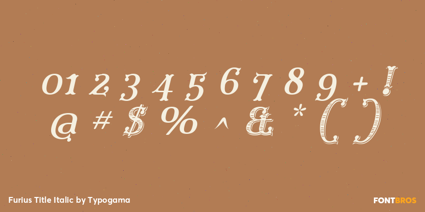 Furius Title Italic Font Poster #4