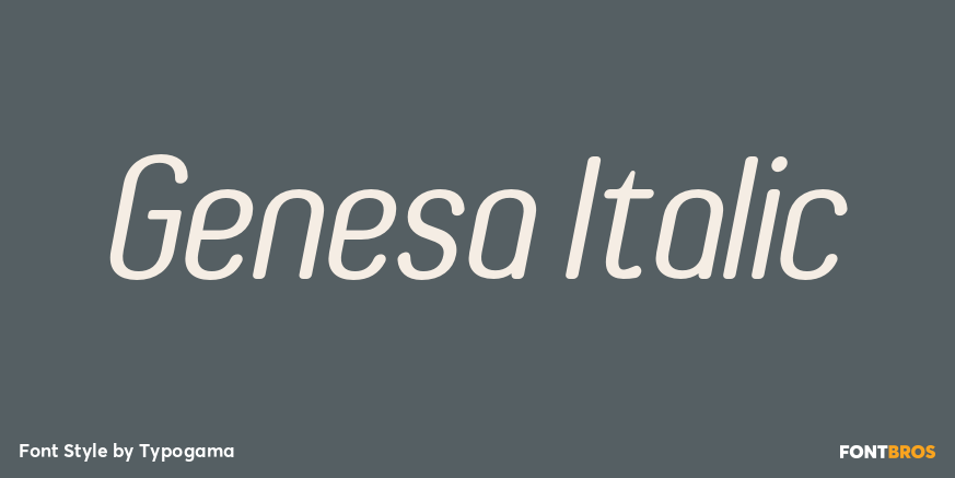 Genesa Italic Font Poster #1
