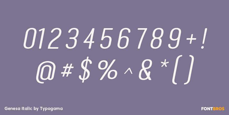 Genesa Italic Font Poster #4