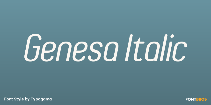 Genesa Italic Font Poster #1