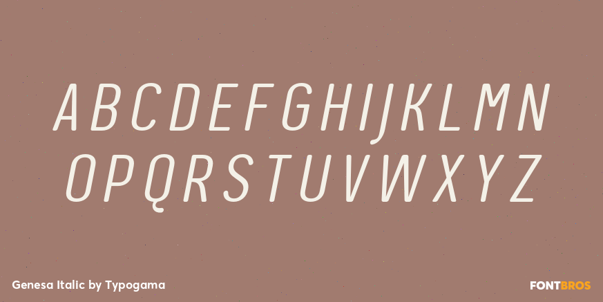 Genesa Italic Font Poster #2