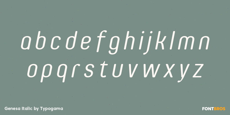 Genesa Italic Font Poster #3
