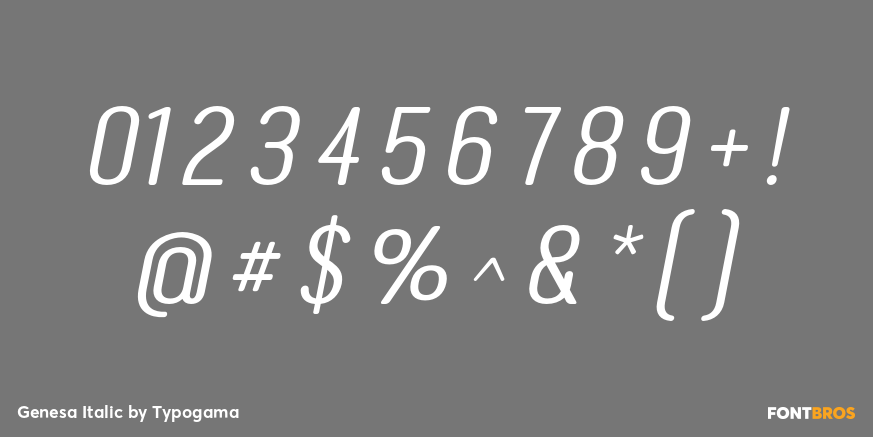 Genesa Italic Font Poster #4