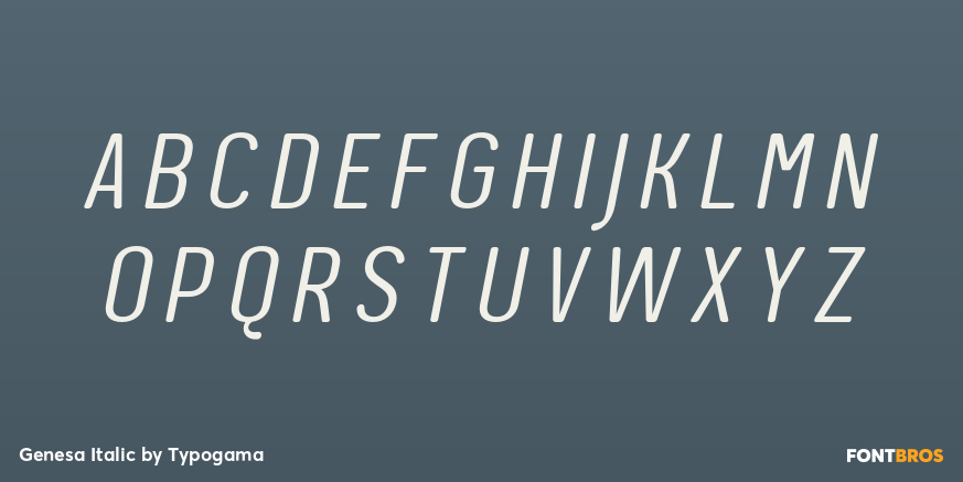 Genesa Italic Font Poster #2