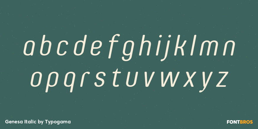 Genesa Italic Font Poster #3
