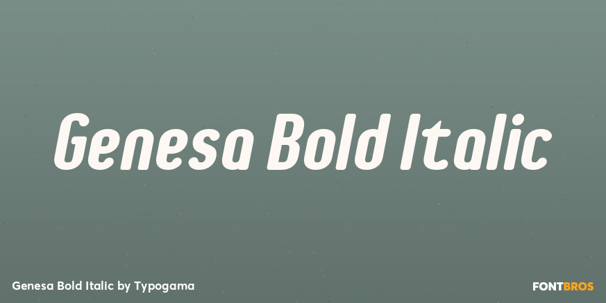 Genesa Bold Italic Font Poster #1