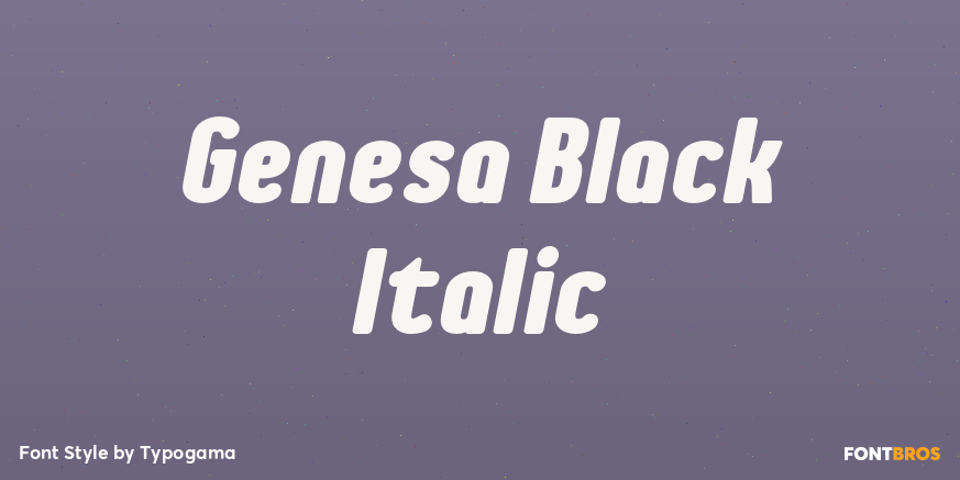 Genesa Black Italic Font Poster #1
