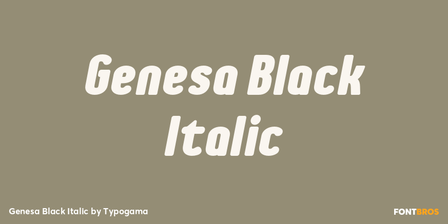 Genesa Black Italic Font Poster #1