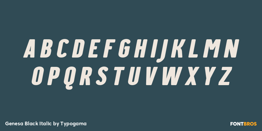 Genesa Black Italic Font Poster #2