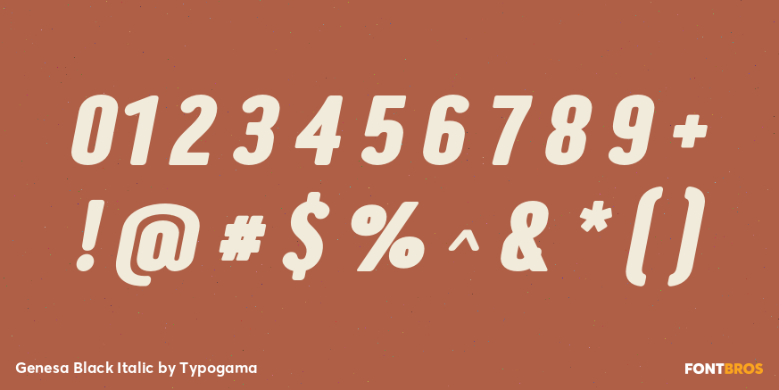 Genesa Black Italic Font Poster #4