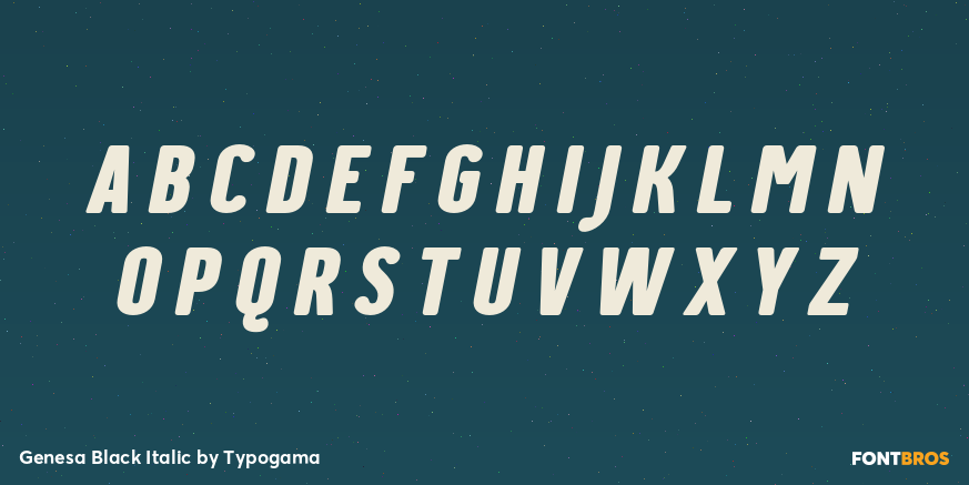 Genesa Black Italic Font Poster #2