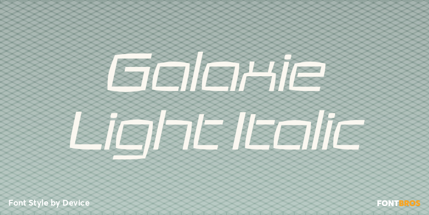 Galaxie Light Italic Poster