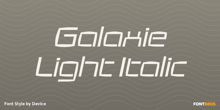 Galaxie Light Italic Poster