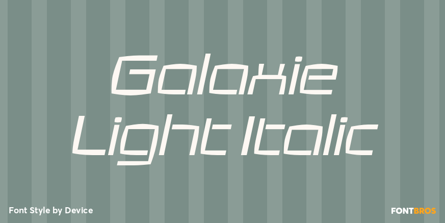 Galaxie Light Italic Poster