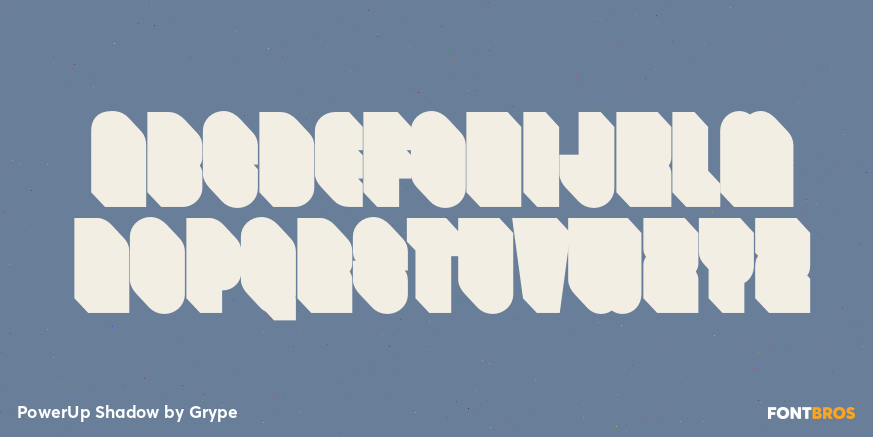 PowerUp Shadow Font Poster #2