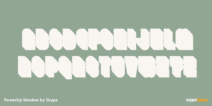 PowerUp Shadow Font Poster #3