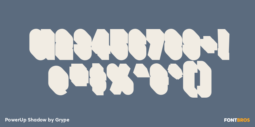 PowerUp Shadow Font Poster #4