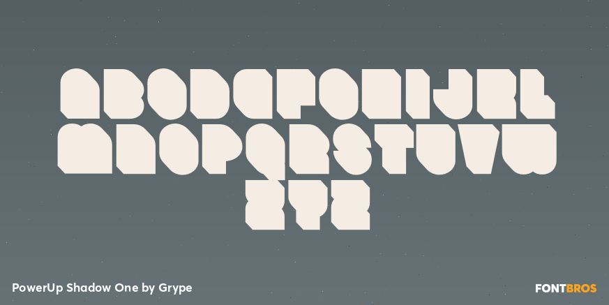 PowerUp Shadow One Font Poster #2