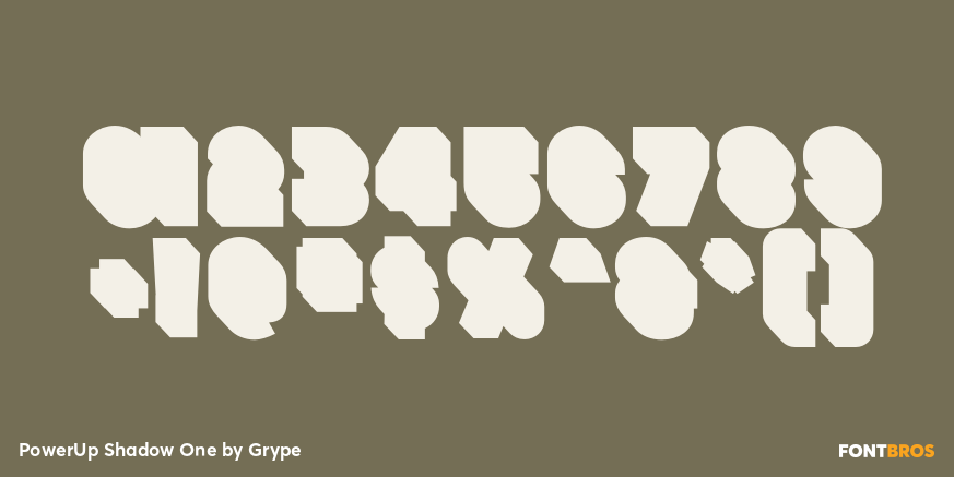 PowerUp Shadow One Font Poster #4