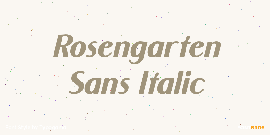Rosengarten Sans Italic Poster