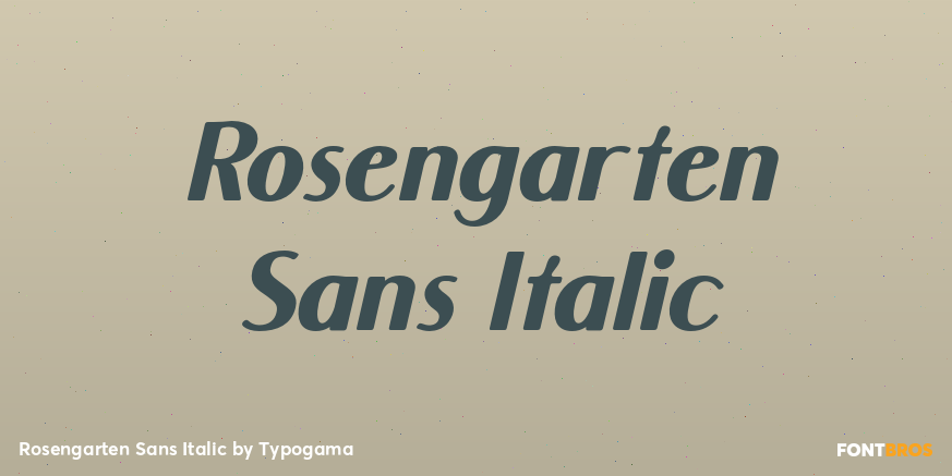 Rosengarten Sans Italic Poster
