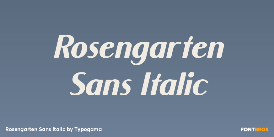 Rosengarten Sans Italic Poster