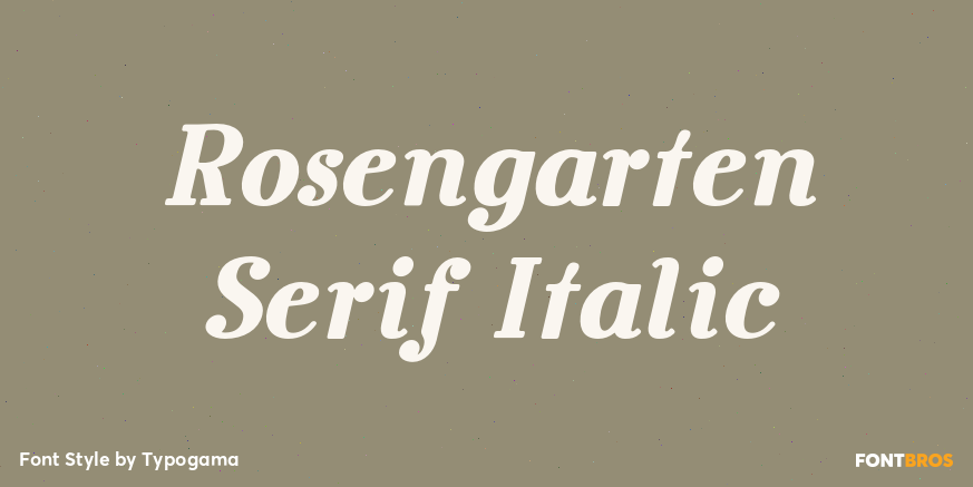 Rosengarten Serif Italic Poster