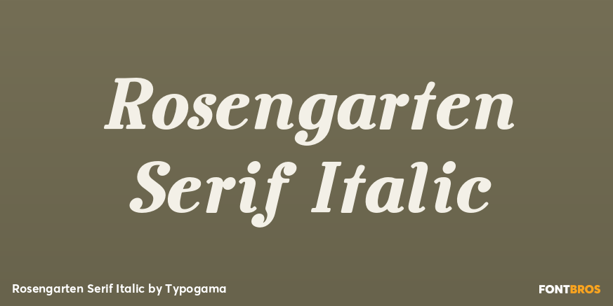 Rosengarten Serif Italic Poster