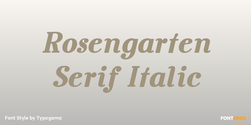 Rosengarten Serif Italic Poster