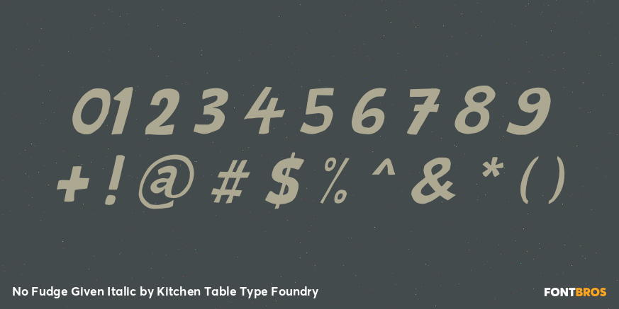No Fudge Given Italic Font Poster #4